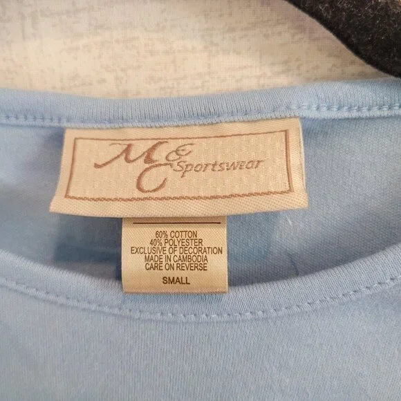 Vintage Frosty Snowman Shirt Womens S Blue M&C Sportswear Christmas Top NWT - Picture 4 of 9